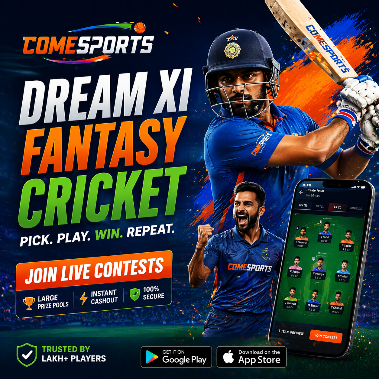 Crown 11 fantasy sports main visual