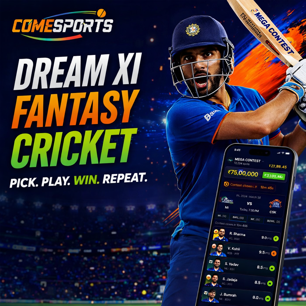 Crown 11 Dream XI fantasy cricket ad visual